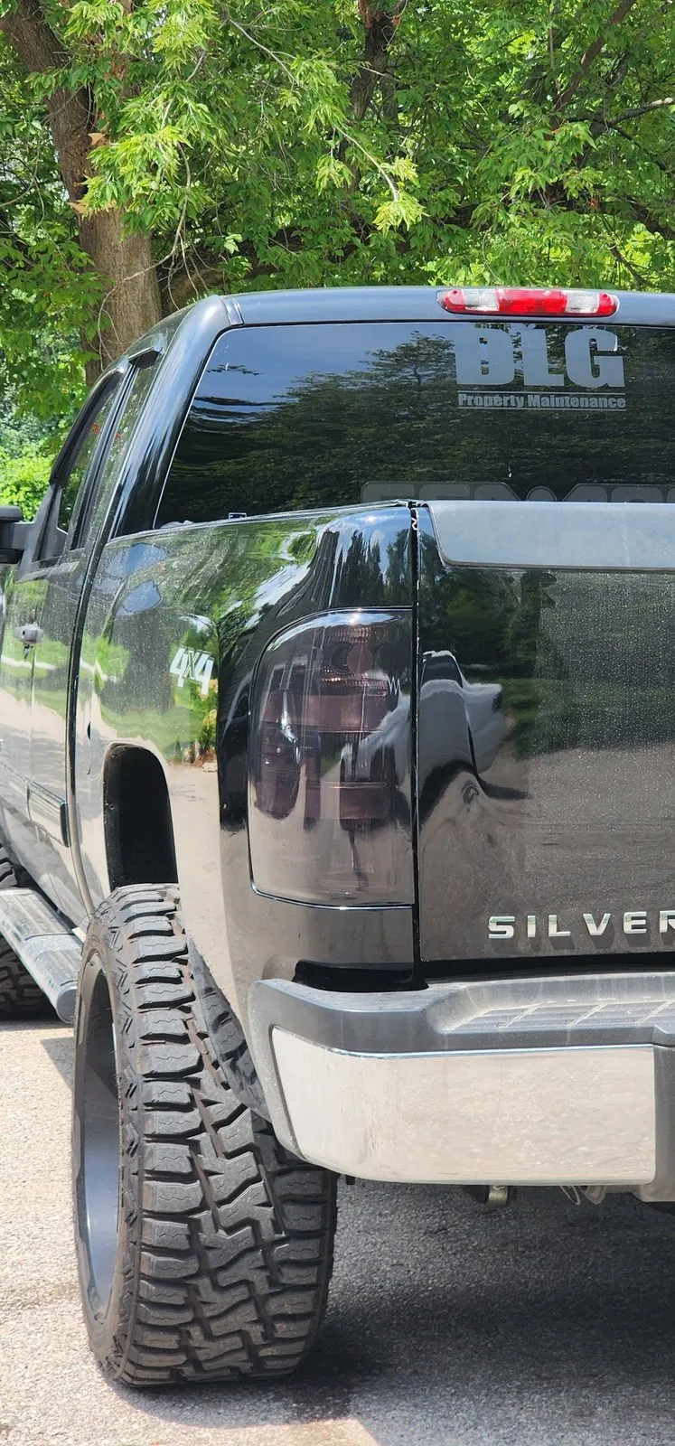 Smoked taillight tint, side profile